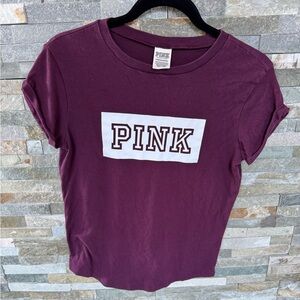 PINK Victoria's Secret Women's Purple T-Shirt